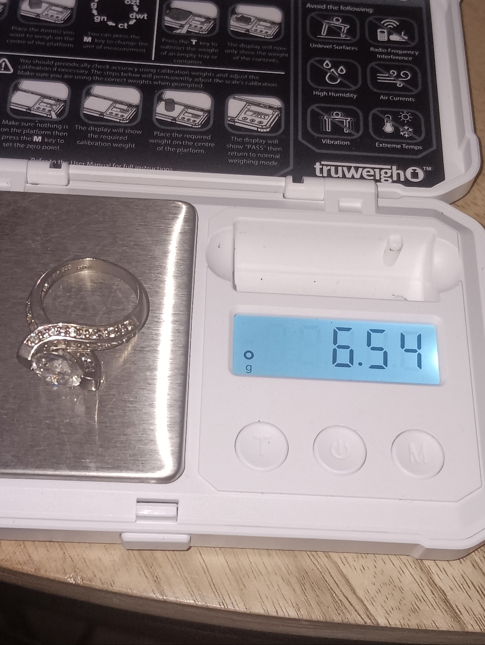 5ct.+ White Topaz Sterling Engagement Ring